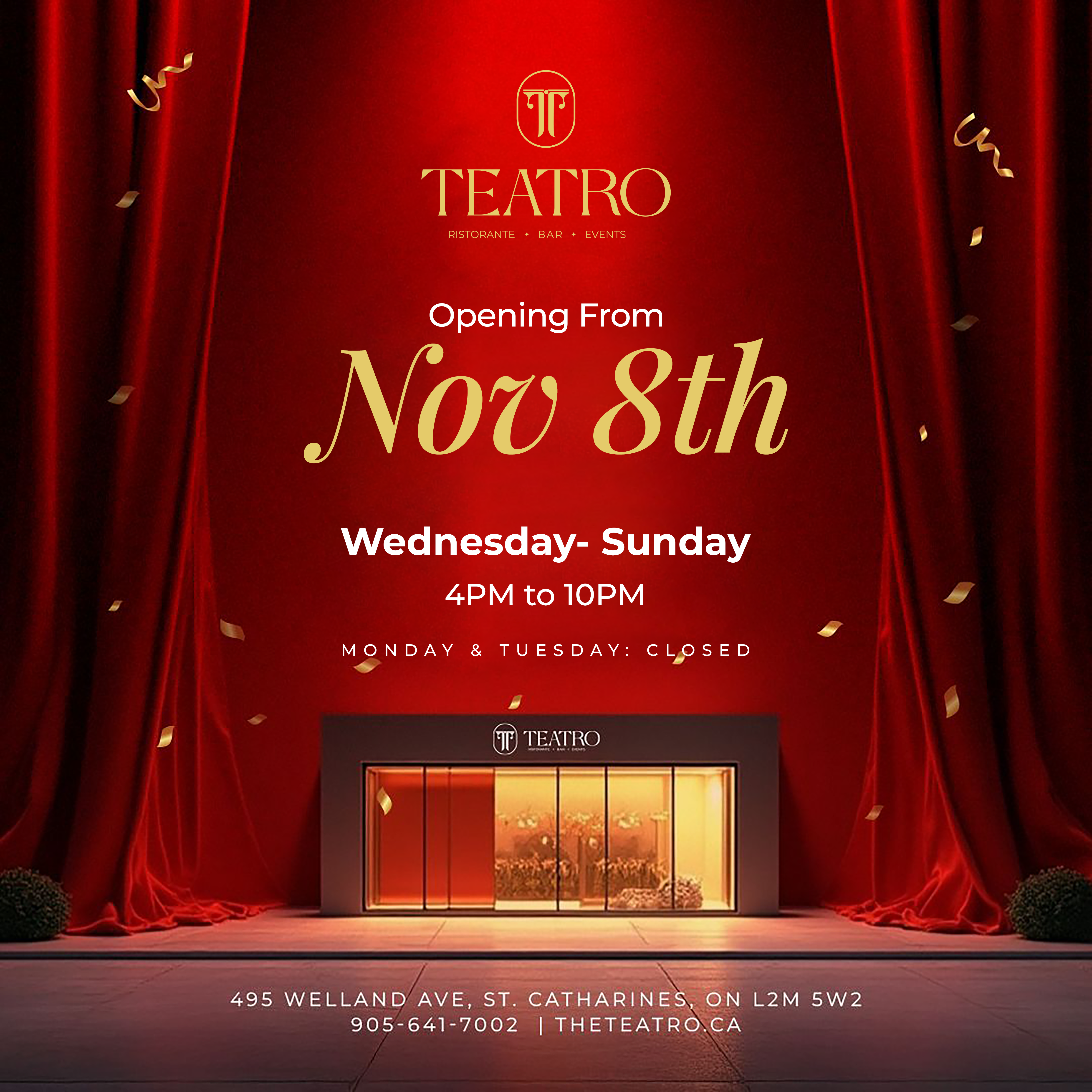 Teatro St. Catharines | Soft Opening Nov 8